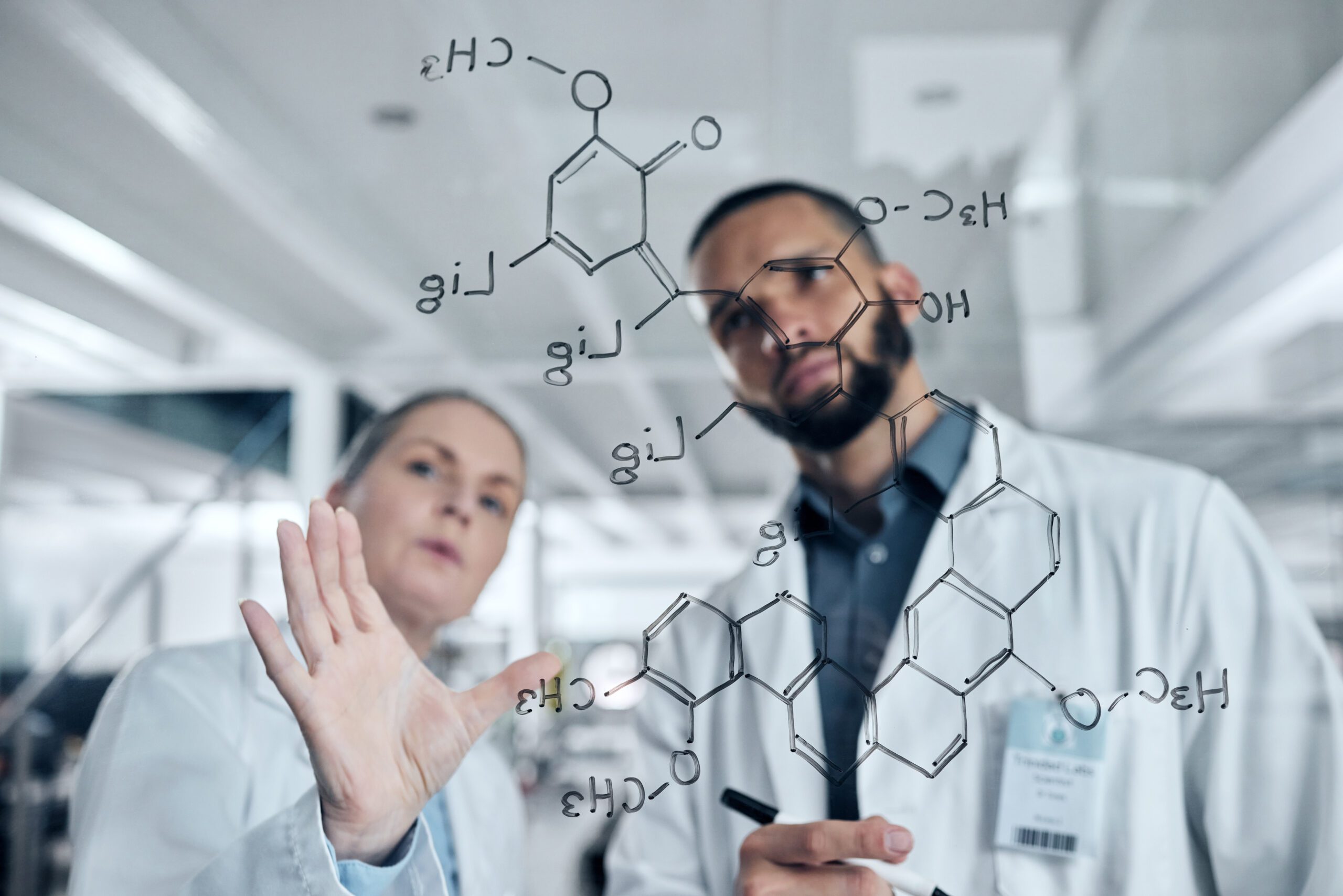 Science, black woman and pipette with tube for test, research and investigation in laboratory. Female scientist working with dropper to study liquid sample, review solution and innovation of vaccine<br />
